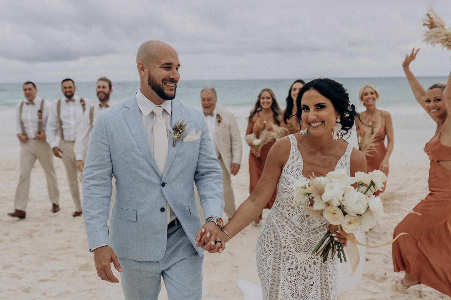 Sky Blue Linen Suit