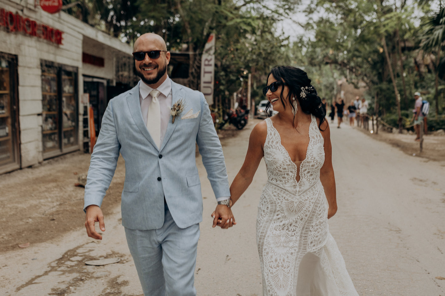 Sky Blue Linen Suit