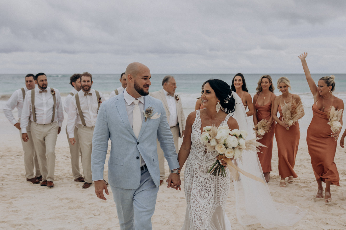 Sky Blue Linen Suit