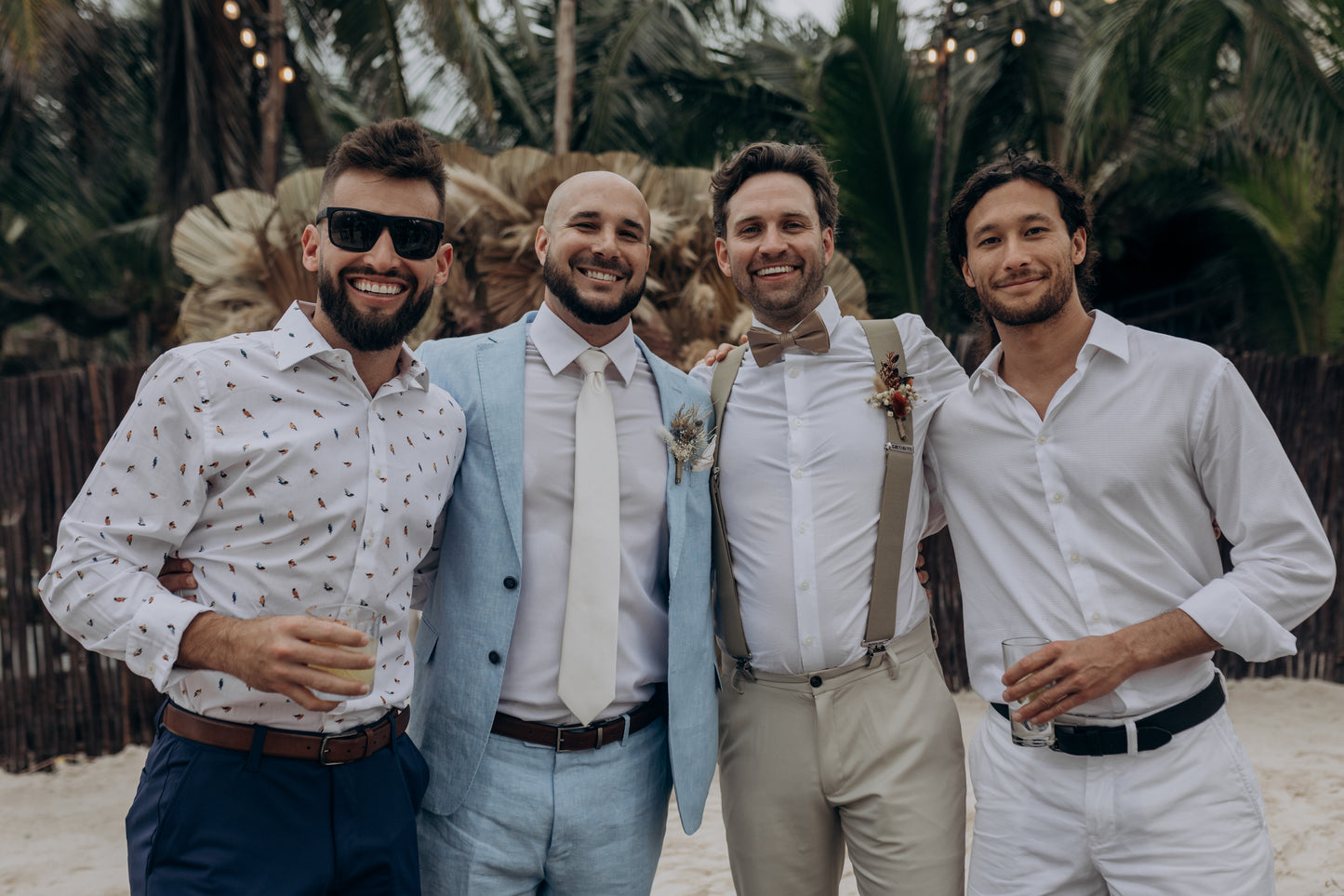 Sky Blue Linen Suit
