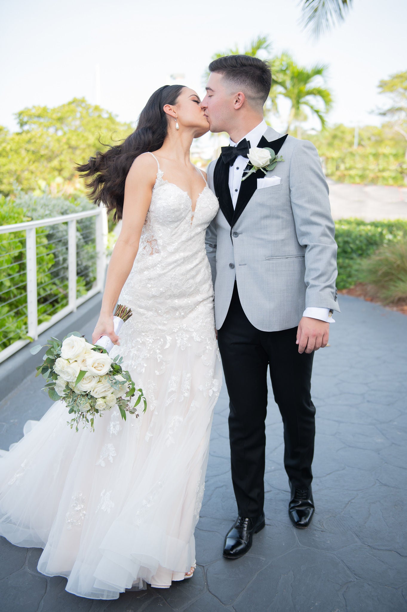Light Gray Suit with Black Lapels