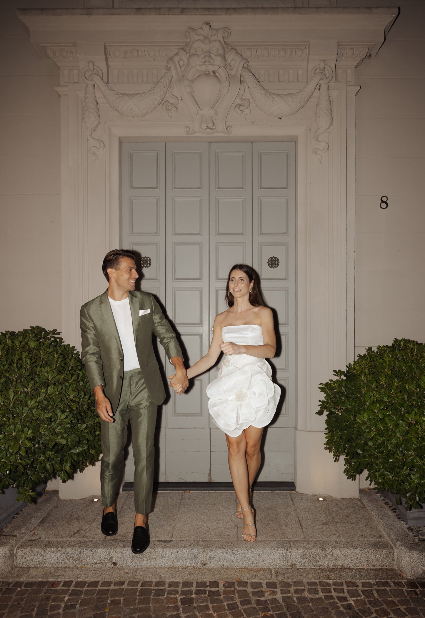 Green Silk + Linen Suit