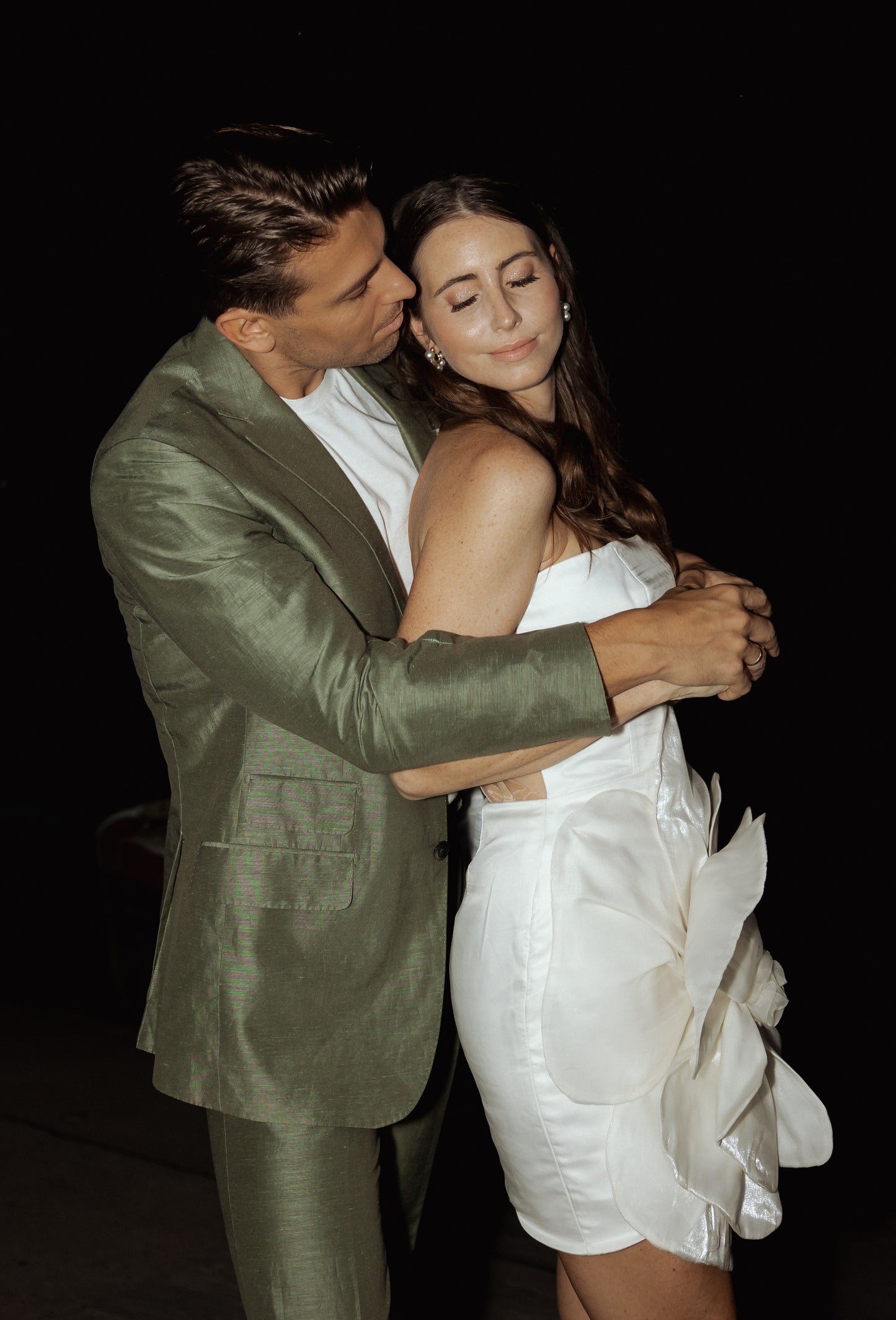 Green Silk + Linen Suit