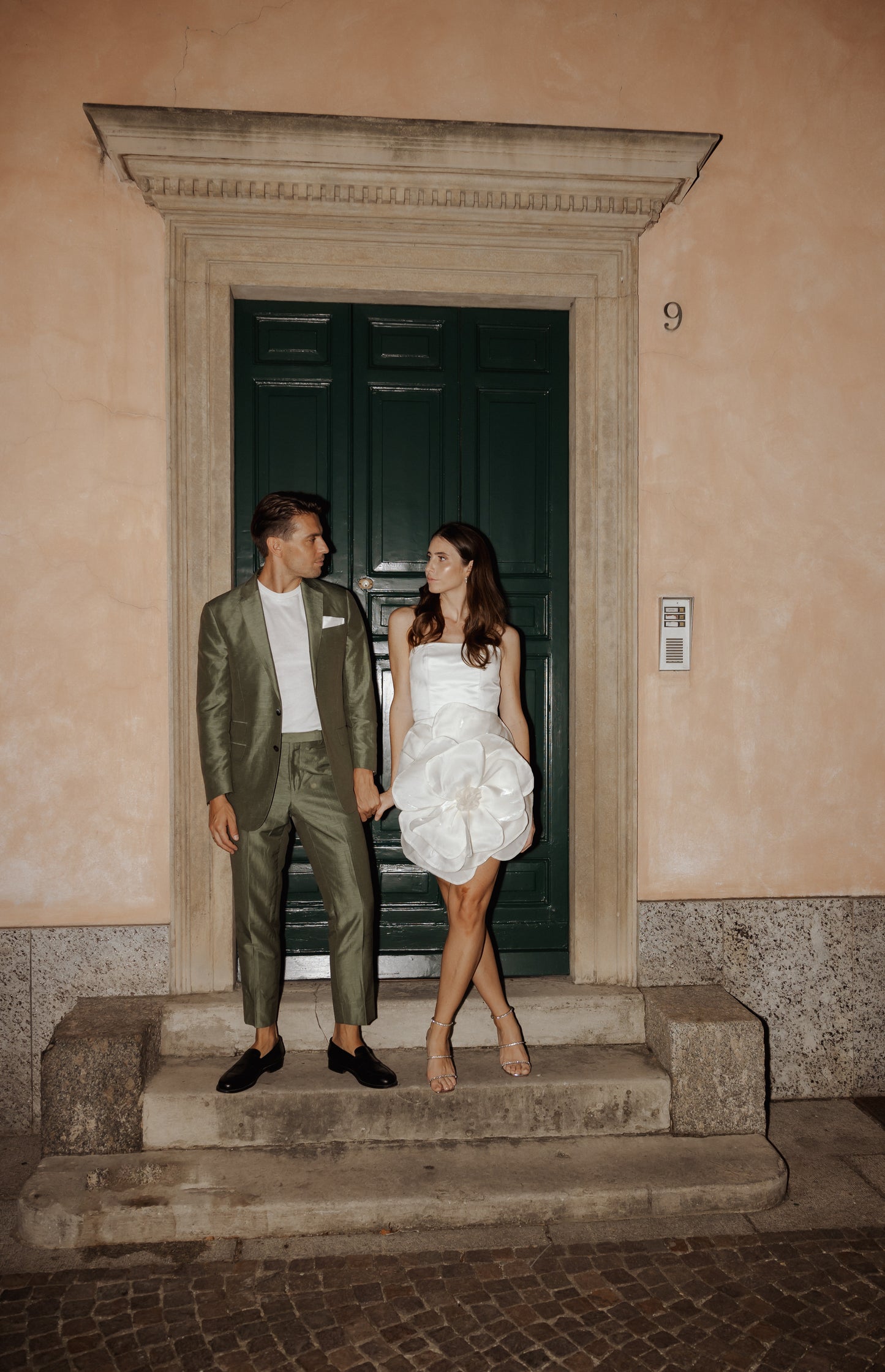 Green Silk + Linen Suit