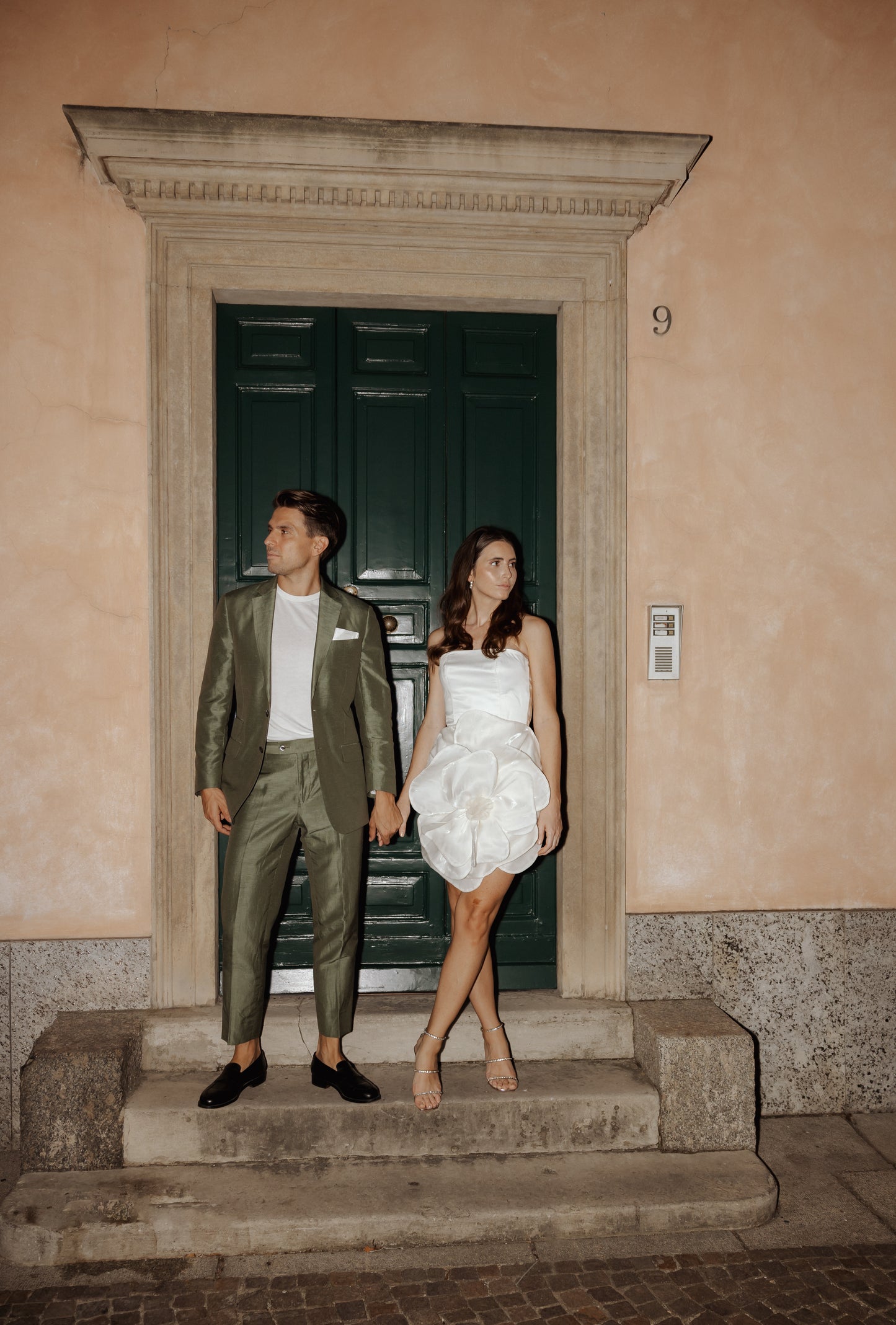 Green Silk + Linen Suit