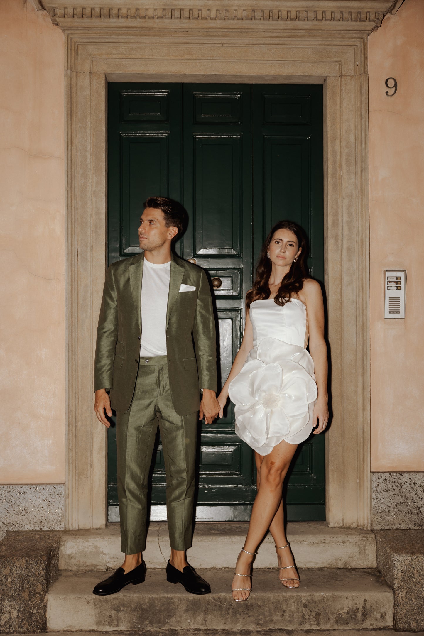 Green Silk + Linen Suit