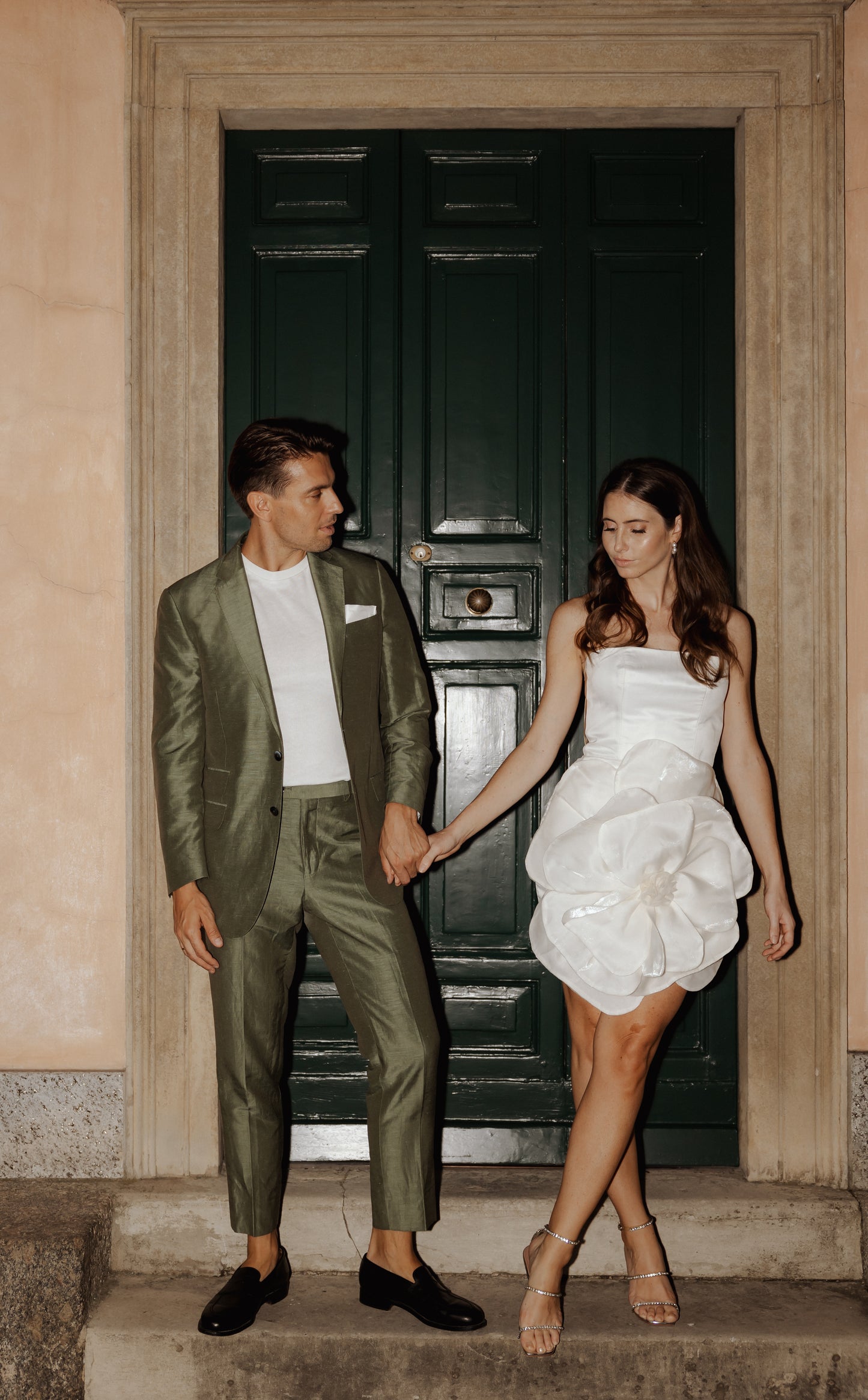Green Silk + Linen Suit