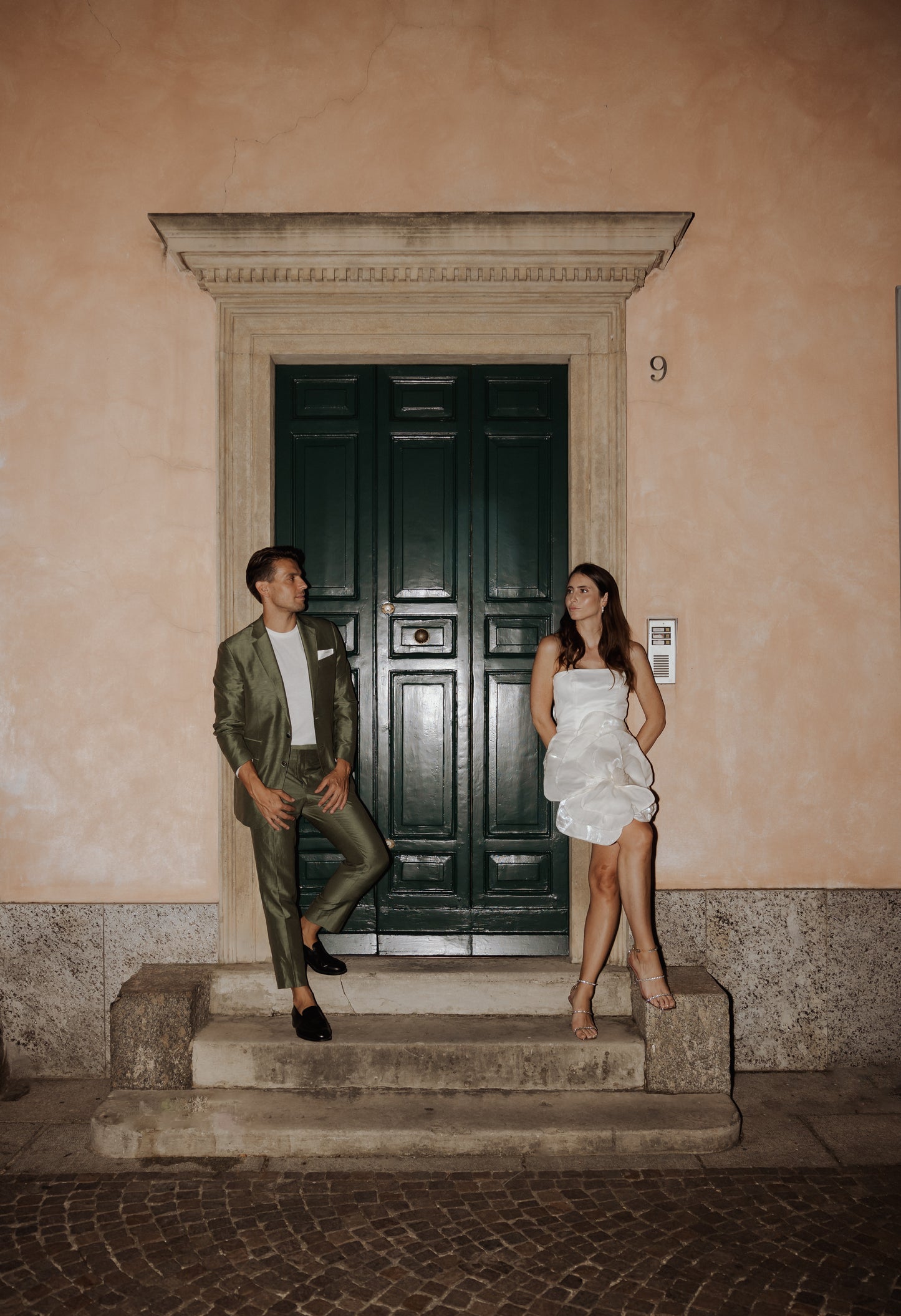 Green Silk + Linen Suit