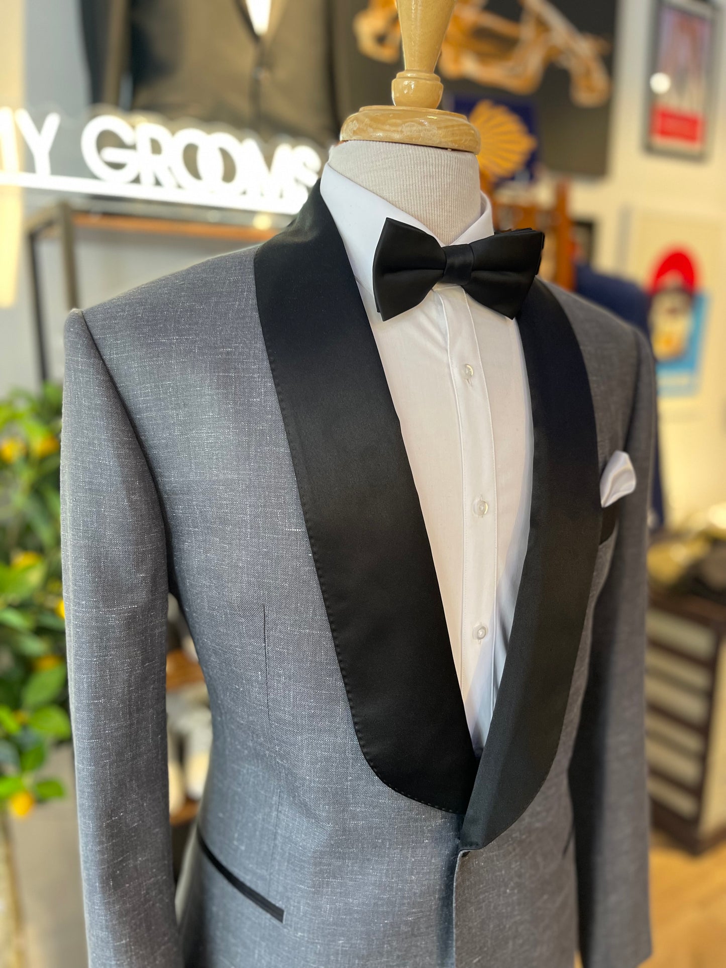 Charcoal Gray Tuxedo Jacket