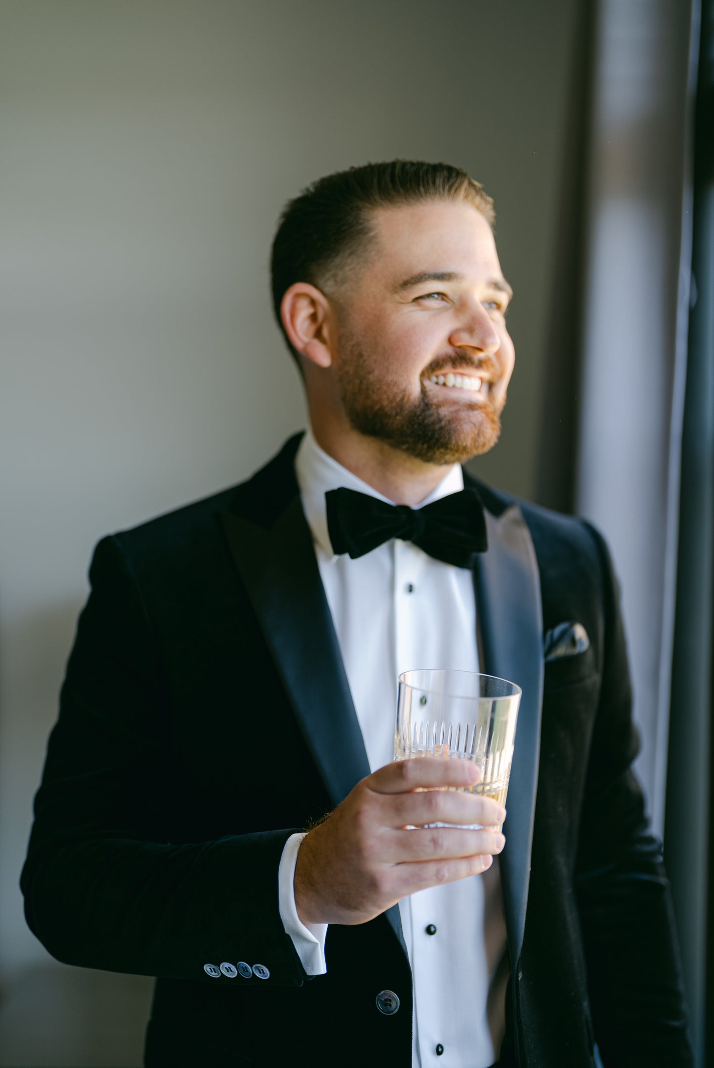 Grooms Black Peak Velvet Blazer