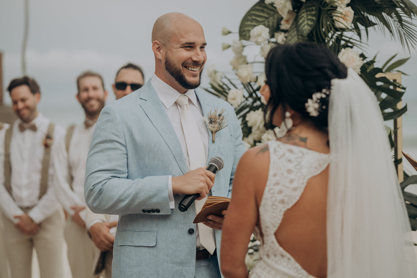 Sky Blue Linen Suit