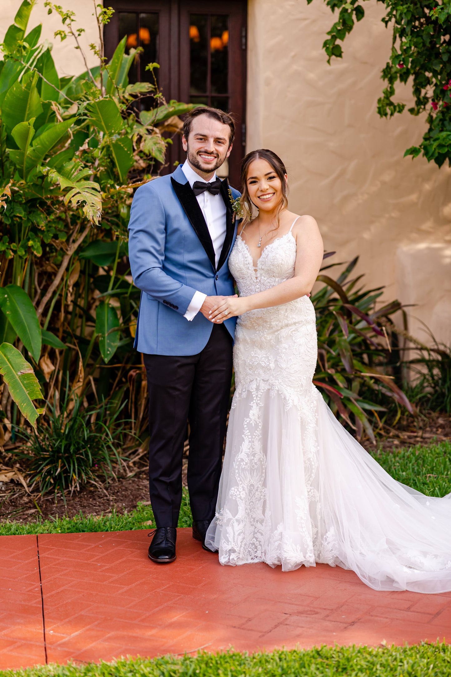 Steel Blue Suit with Black Velvet Lapels