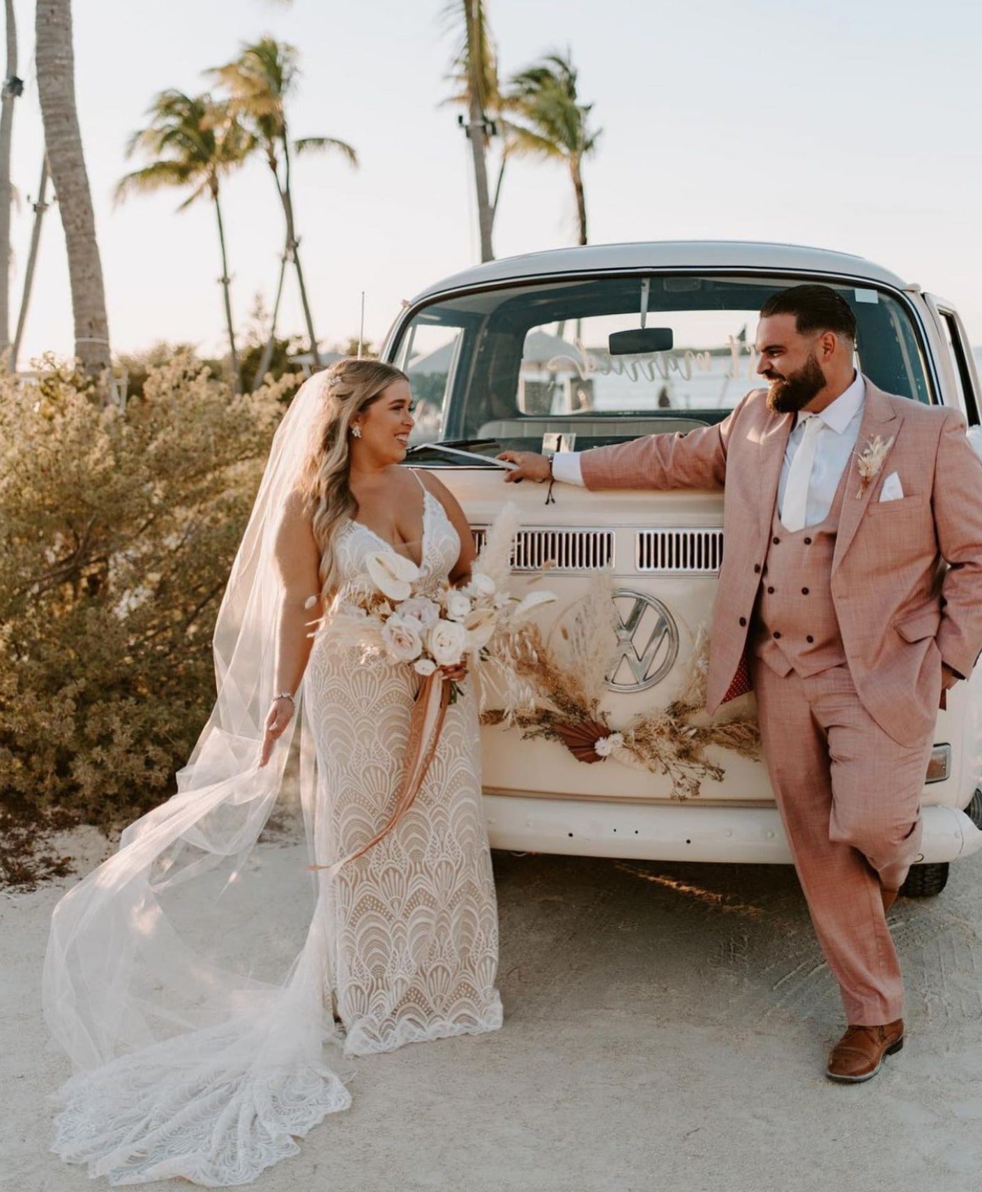 Custom Salmon Suit with Low-cut Vest – My Grooms Room