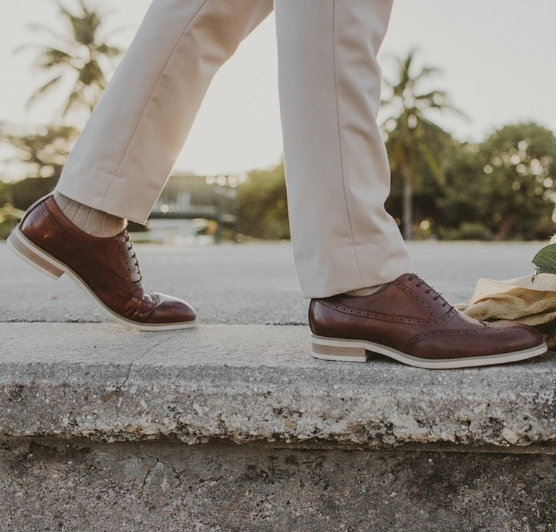 comfortable brown dress shoes Amazon.com | Cusolemore Dress Shoes for Men Sporty Oxfords Dress Sneakers Comfortable Brogue Formal Business Walking Shoes, Non Slip Rubber EVA Outsole Brown 10