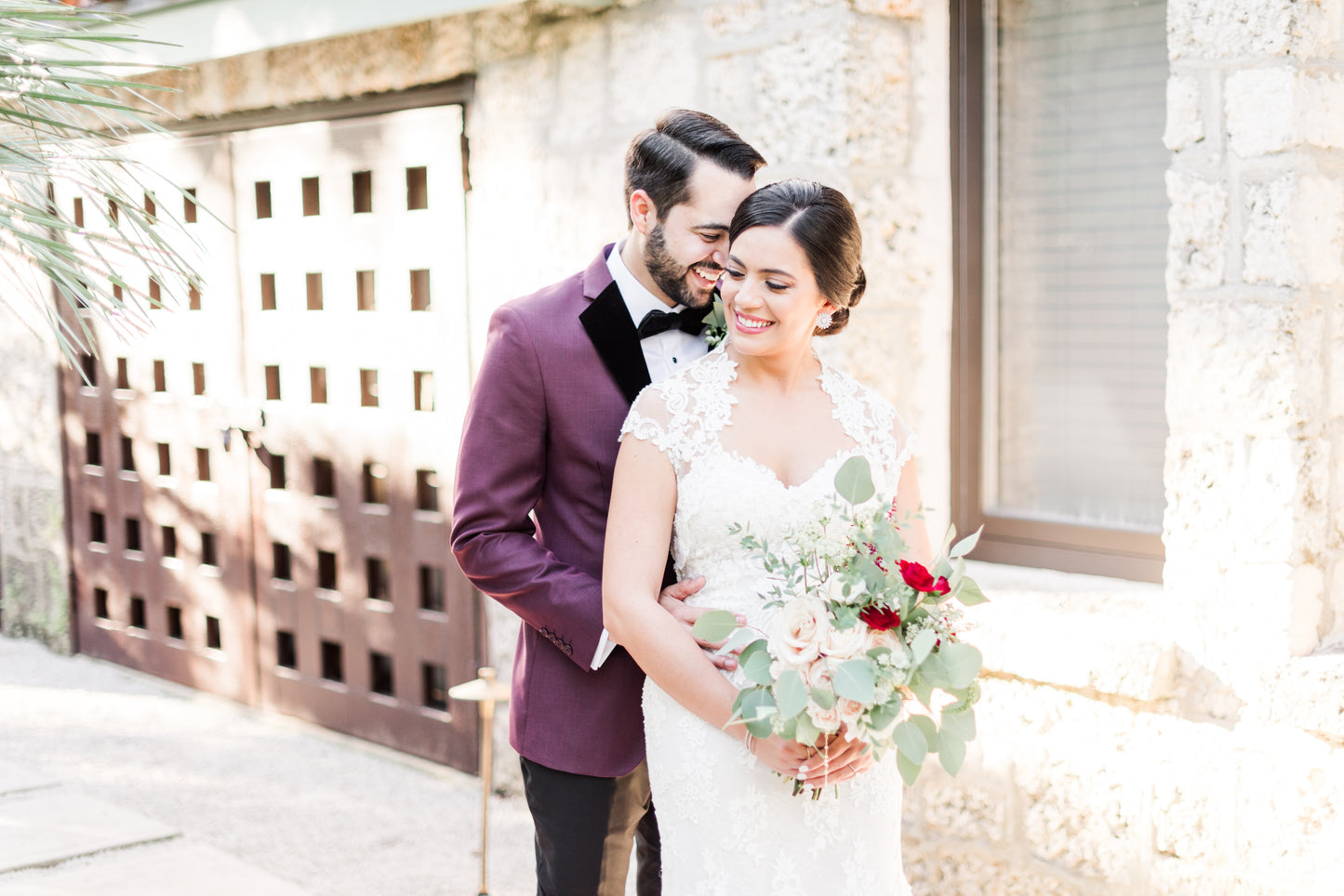Burgundy Notch Lapel Suit