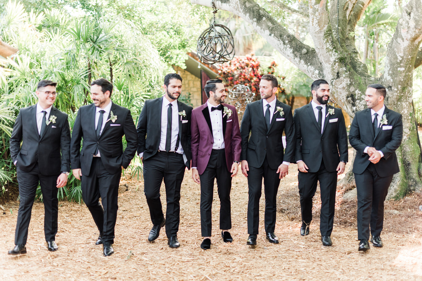 Burgundy Notch Lapel Suit