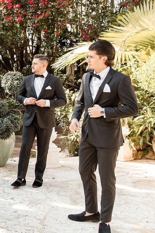 Black Groomsmen Suit