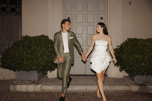 Green Silk + Linen Suit