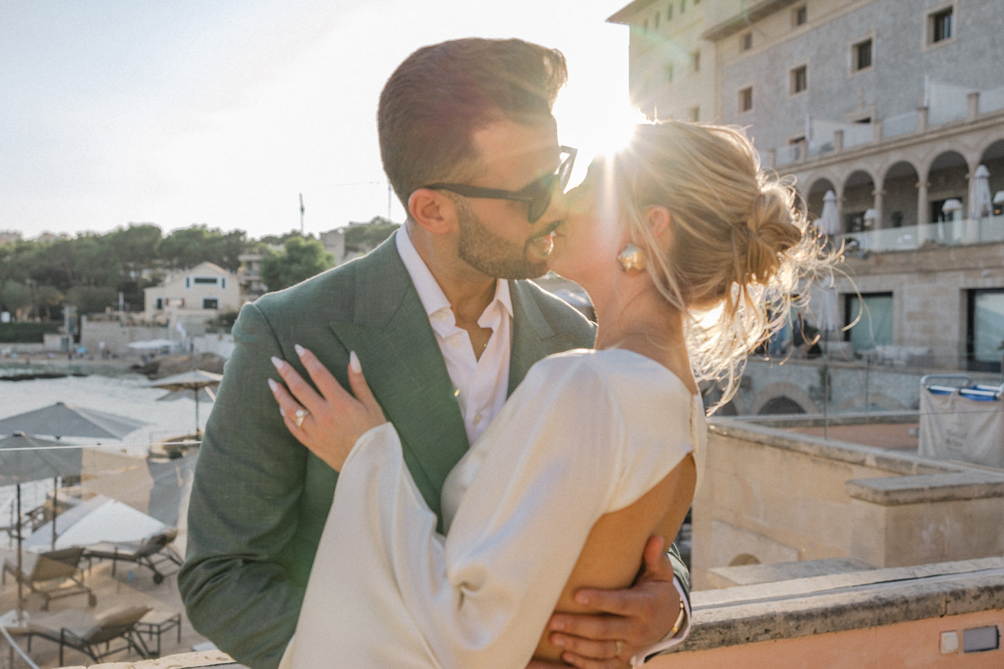 Custom Silk and Wool Double Breasted Green Suit