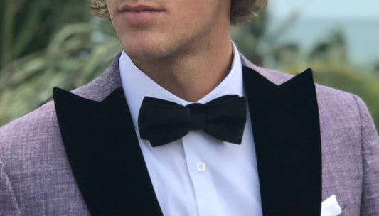 Black Satin Bow Tie