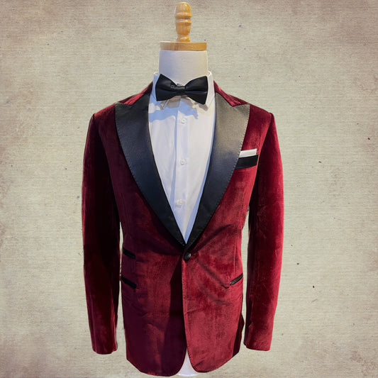 Custom Velvet Burgundy Jacket