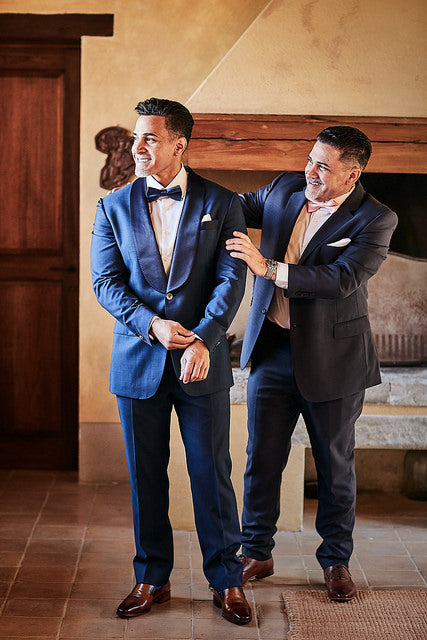 Custom Navy Shawl Tuxedo Jacket