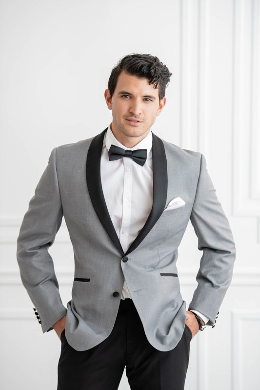 Grey Shawl Tuxedo Jacket